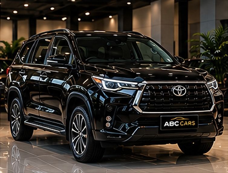 Pre-owned Toyota Innova Hycross inside the ABC CARS showroom